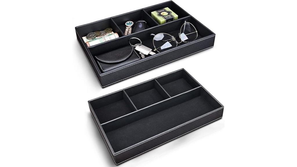 faux leather men s tray