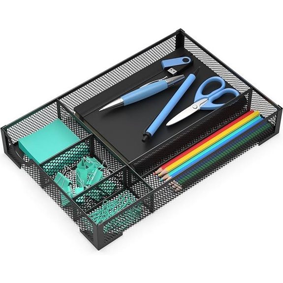 Desk Drawer Organizer with 5 Dividers