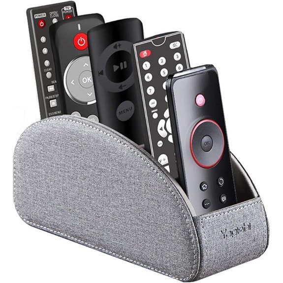 TV Remote Control Holder with 5 Compartments