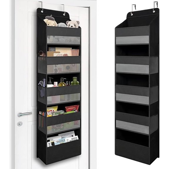 Over Door Organizer with 5 Large Pockets