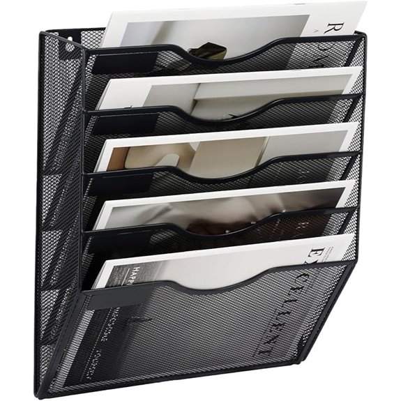 EASEPRES 5-Pocket Wall File Organizer with Label