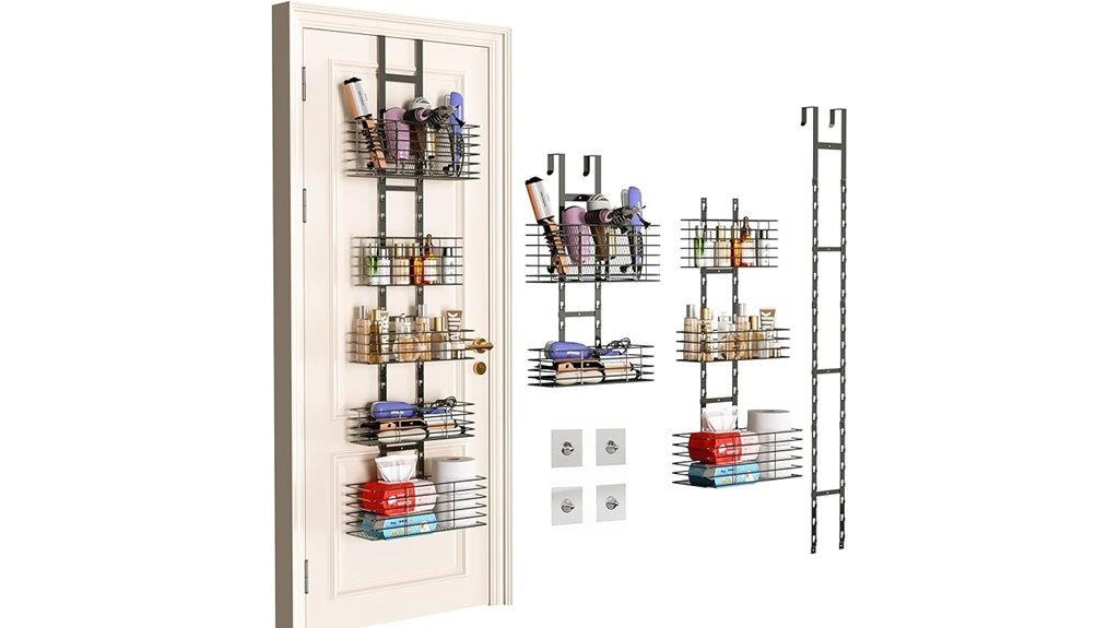 five tier bathroom rack