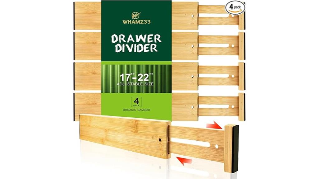 flexible bamboo drawer organizers