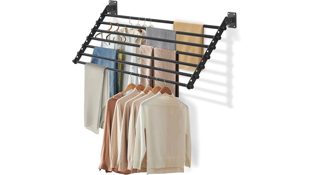 foldable wall mounted drying rack