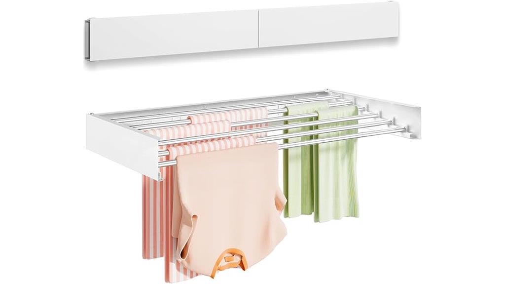 foldable wall mounted laundry rack