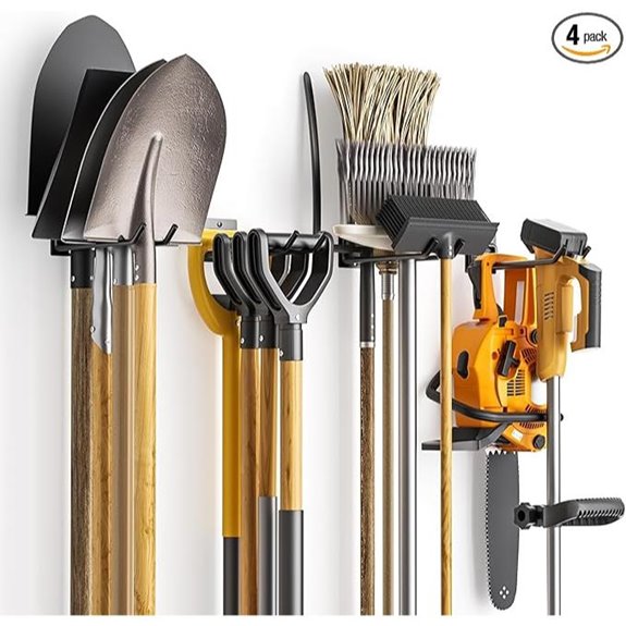 Garage Tool Organizer Hooks (4 Pack)