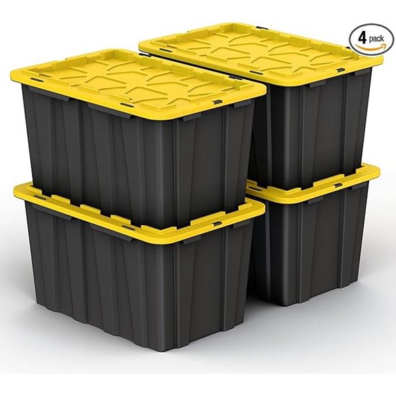 Lifetime 4 Pack Large 17-Gallon Storage Bins