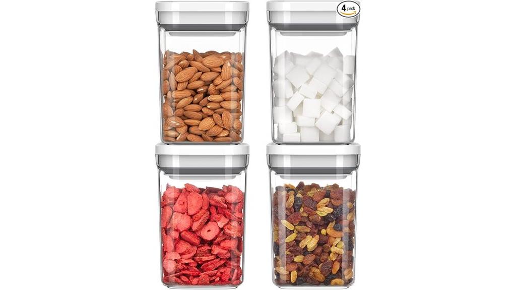 four pack airtight containers