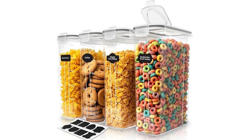 four pack cereal containers