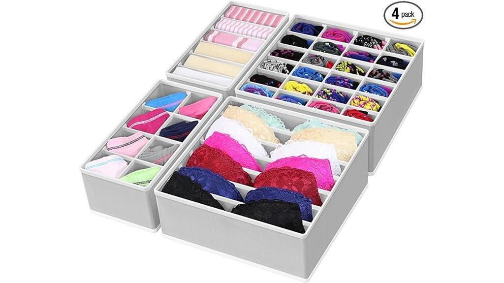 four pack drawer organizers