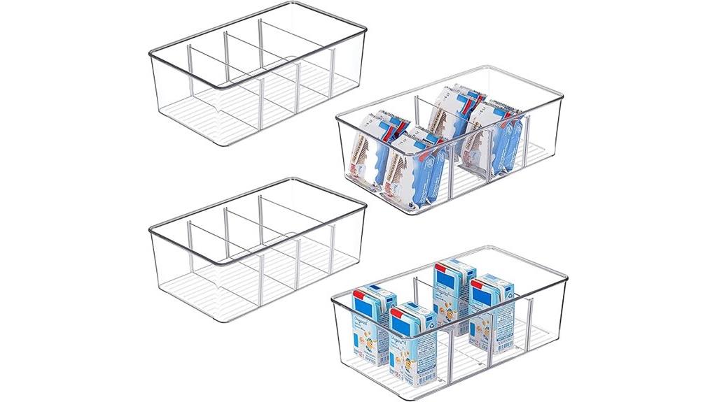 four pack food storage bins