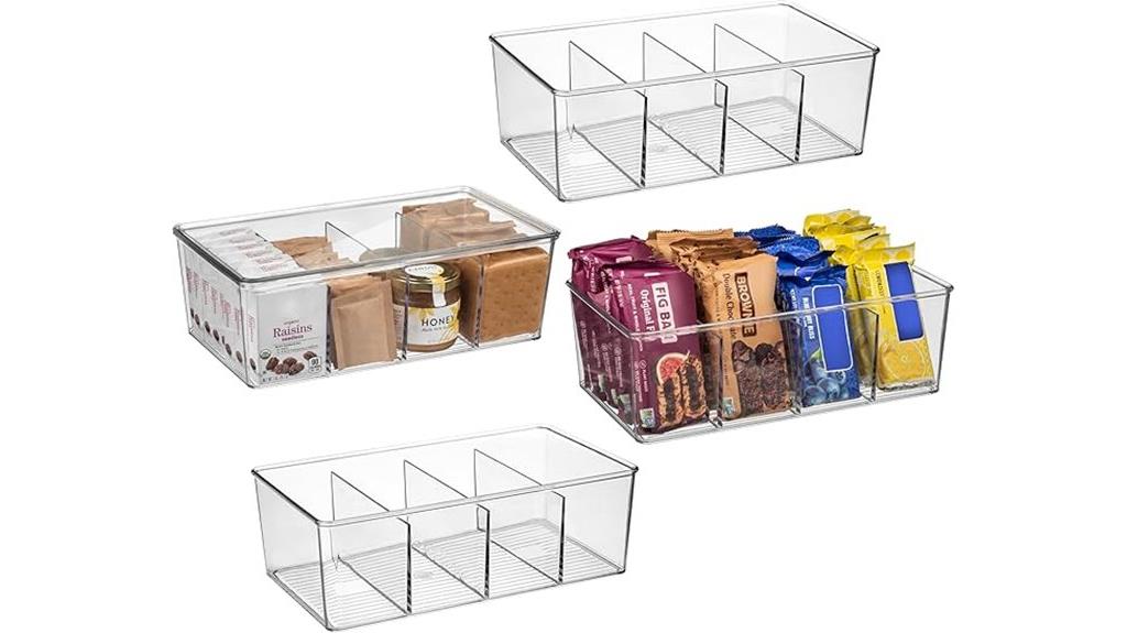 four pack pantry bins