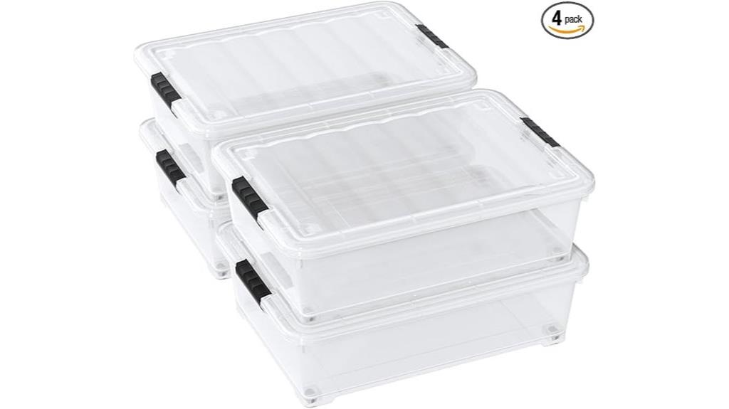 four pack storage bins