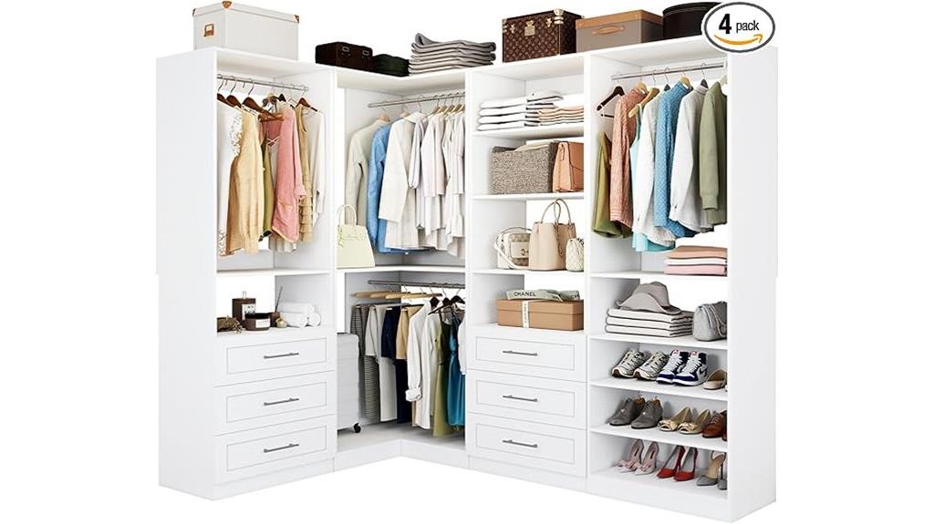 four piece closet organization