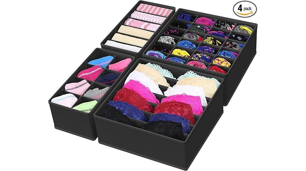 four piece drawer organizer set