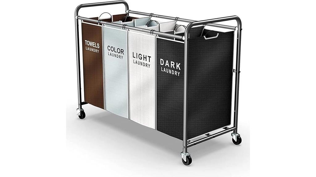 four section laundry sorter