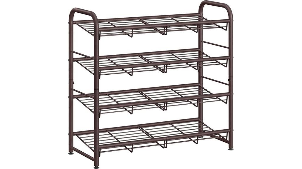 four tier shoe storage