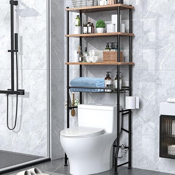Over-The-Toilet 4-Tier Bathroom Storage Shelf