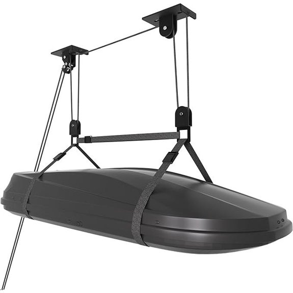 Cargo Box Pulley System for Garage Storage