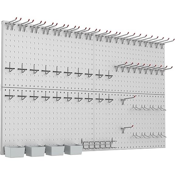 WALMANN Metal Pegboard Kit for Garage Storage