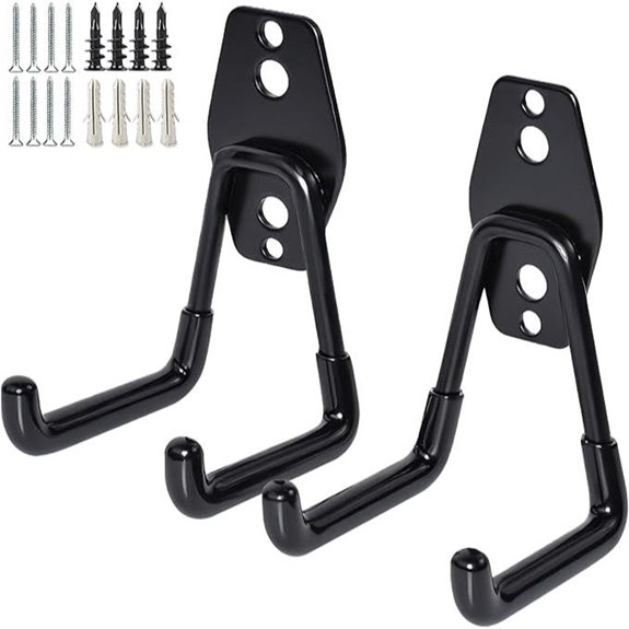 2 Pack Garage Wall Hooks for Tools and Garden