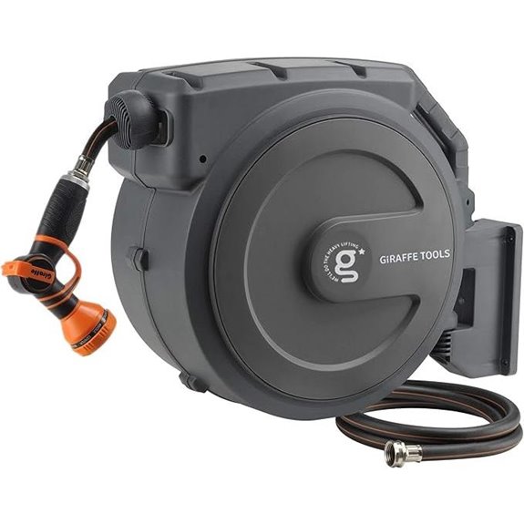 Giraffe Retractable Garden Hose Reel Wall Mount