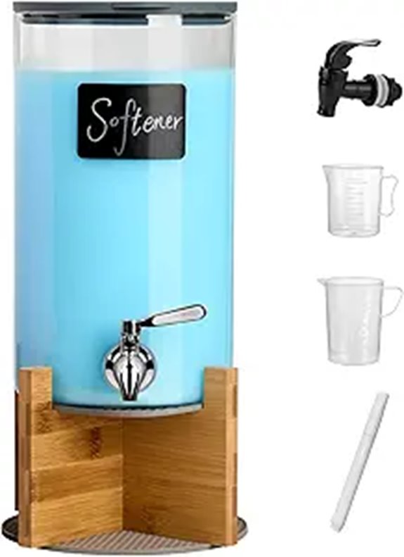 Glass Laundry Detergent Dispenser with Stainless Tap