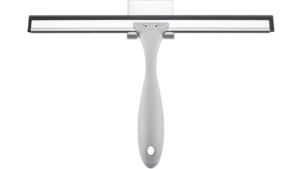 glass shower squeegee with hook