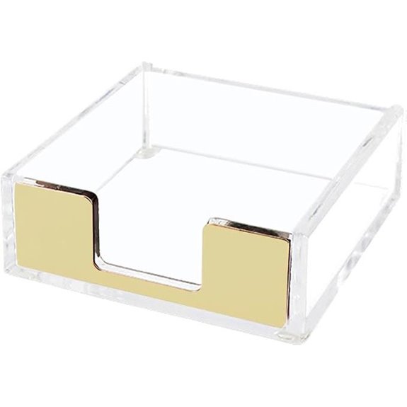 NatSumeBasics Gold Acrylic Sticky Note Holder