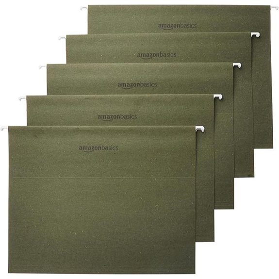 Amazon Basics Hanging File Folders (25-Pack Green)