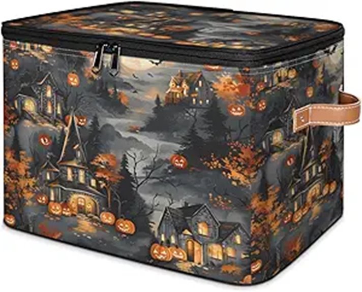 Halloween Storage Bins with Lids and Zipper
