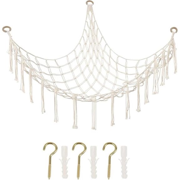 Stuffed Animal Storage Hammock with Hooks