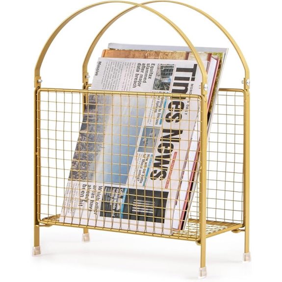 PUERSI Freestanding Magazine Holder with Handbag Design