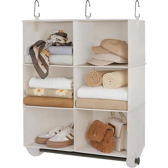 StorageWorks Hanging Closet Organizer with Metal Rod