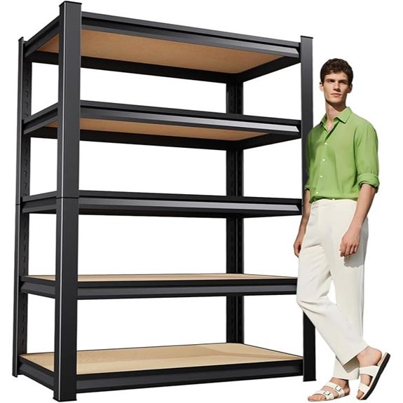 Heavy Duty 72 Garage Shelving with 5 Tiers