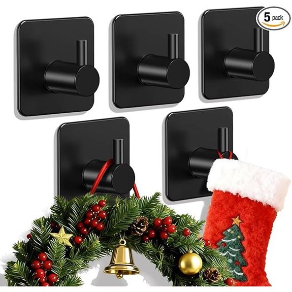 Auxmir Heavy Duty Adhesive Hooks (5 Pack)