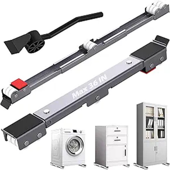Heavy Duty Appliance Rollers with Lifter and Anti-Slip Feet