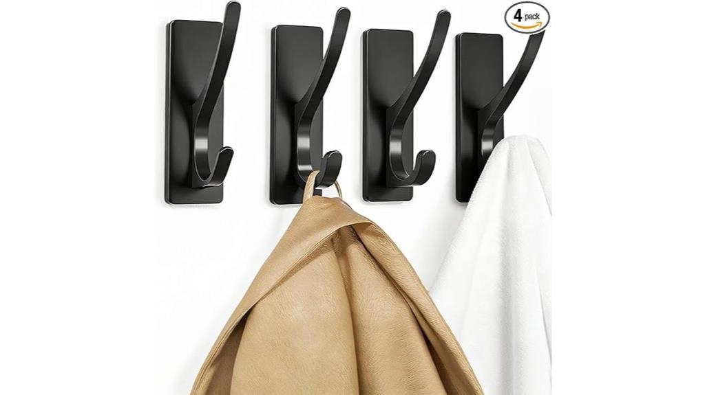 heavy duty black wall hooks