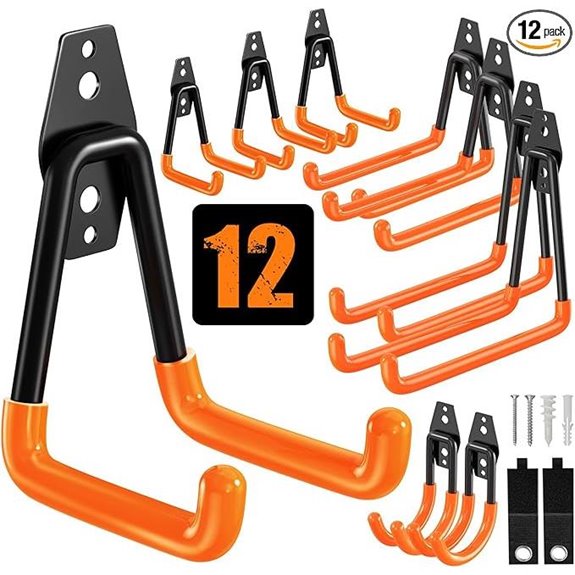 QcoQce 12 Pack Heavy Duty Garage Hooks