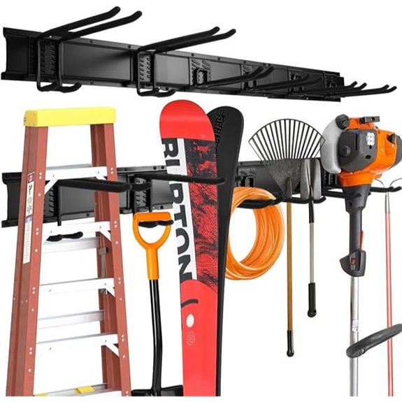 Garage Storage Wall Mount with Heavy Duty Hooks