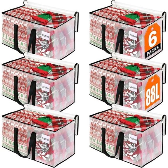 Heavy Duty Clear Moving Bags (6 Pack)