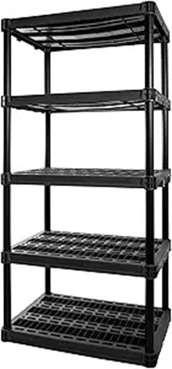 Plano Heavy Duty Plastic Storage Shelves (5-Shelf 72.5”)