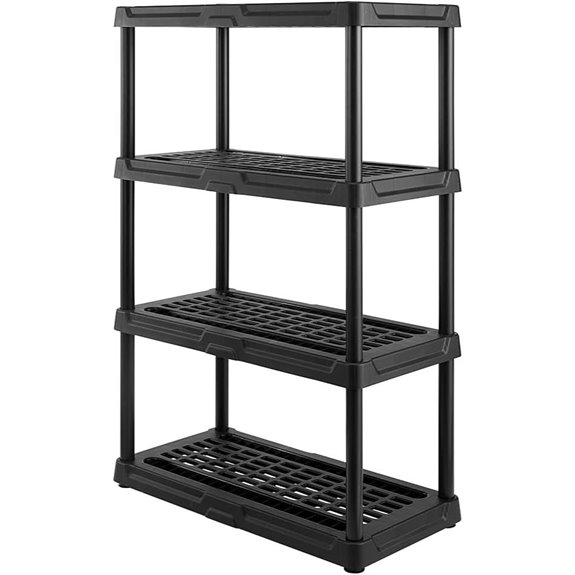 Centrex 4-Tier Heavy Duty Plastic Storage Shelving