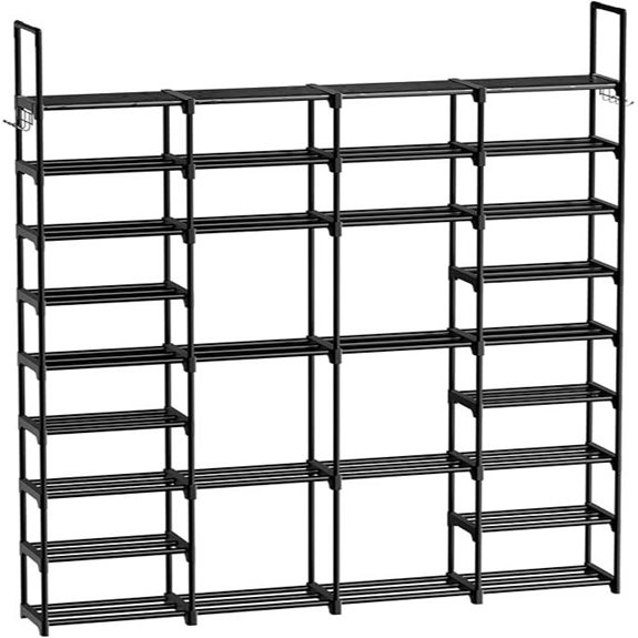 WOWLIVE 4-Row 9-Tier Heavy Duty Shoe Rack