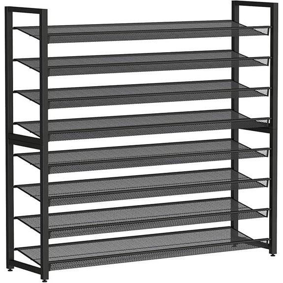 8-Tier Heavy Duty Metal Shoe Rack Organizer