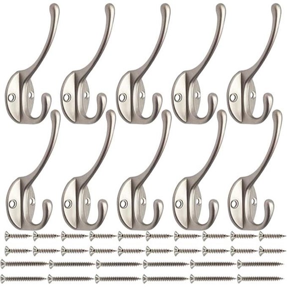 IBosins 10 Pack Heavy Duty Wall Coat Hooks