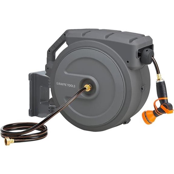 Giraffe Tools 130FT Heavy Duty Wall-Mounted Hose Reel