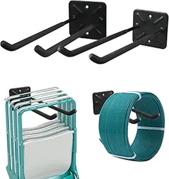 Heavy Duty Wall Mount Chair Rack & Organizer (2 Pack)