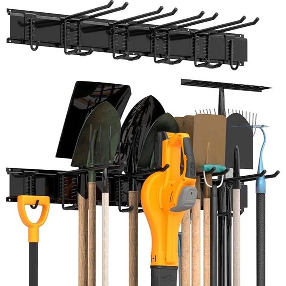 Heavy Duty Wall-Mounted Garage Tool Storage Rack