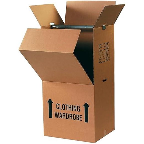 Heavy-Duty Tall Wardrobe Moving Boxes (3-Pack)